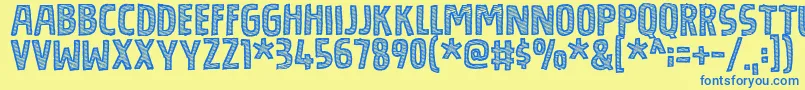 BouledougDemo Font – Blue Fonts on Yellow Background