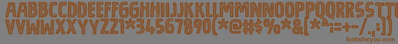 Шрифт BouledougDemo – коричневые шрифты на сером фоне