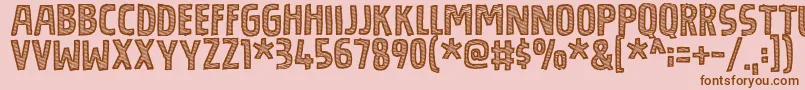 Czcionka BouledougDemo – brązowe czcionki na różowym tle