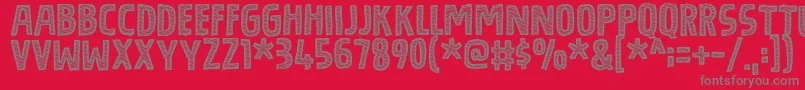 BouledougDemo Font – Gray Fonts on Red Background