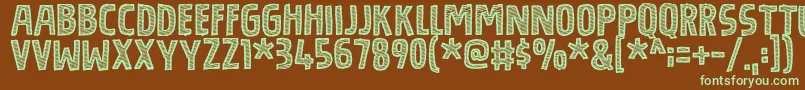 BouledougDemo Font – Green Fonts on Brown Background