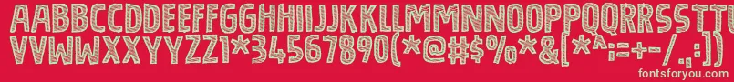BouledougDemo Font – Green Fonts on Red Background
