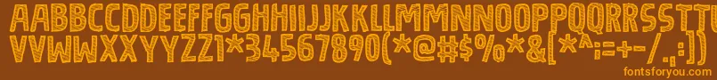 Подробнее о шрифте BouledougDemo Шрифт BouledougDemo – оранжевые шрифты на коричневом фоне