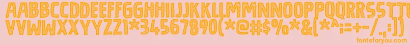 Шрифт BouledougDemo – оранжевые шрифты на розовом фоне