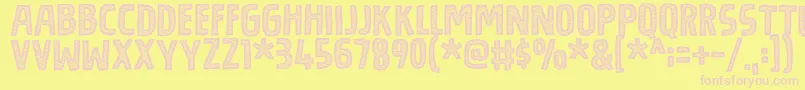 BouledougDemo Font – Pink Fonts on Yellow Background