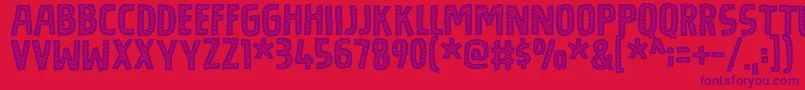 BouledougDemo Font – Purple Fonts on Red Background