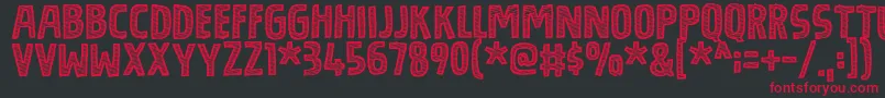 BouledougDemo Font – Red Fonts on Black Background