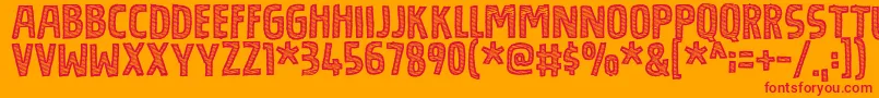 BouledougDemo Font – Red Fonts on Orange Background