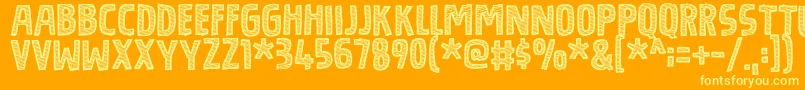 BouledougDemo Font – Yellow Fonts on Orange Background