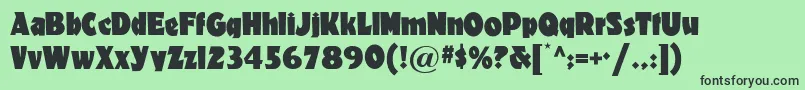 Materhornnf Font – Black Fonts on Green Background