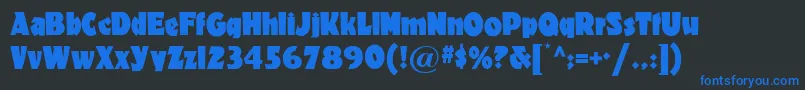 Materhornnf Font – Blue Fonts on Black Background