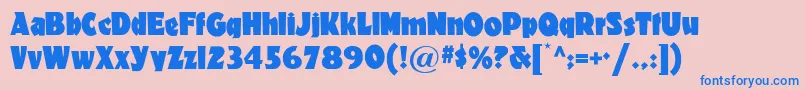 Materhornnf Font – Blue Fonts on Pink Background