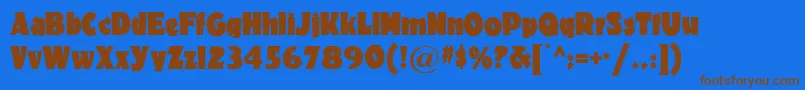 Materhornnf Font – Brown Fonts on Blue Background