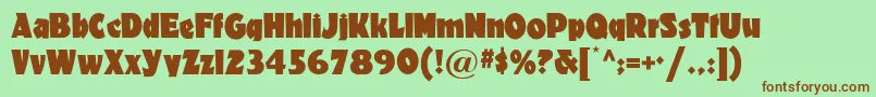 Materhornnf Font – Brown Fonts on Green Background