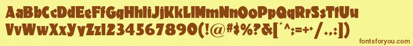 Materhornnf Font – Brown Fonts on Yellow Background