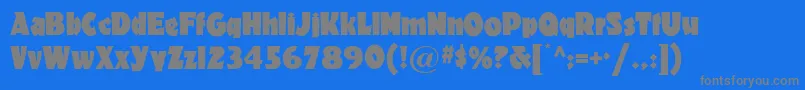 Materhornnf-Schriftart – Graue Schriften auf blauem Hintergrund