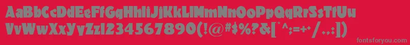 Materhornnf Font – Gray Fonts on Red Background