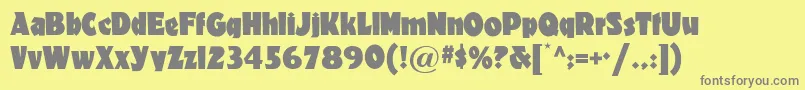 Materhornnf Font – Gray Fonts on Yellow Background