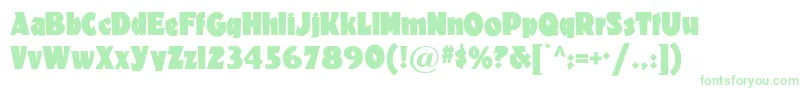 Materhornnf Font – Green Fonts on White Background