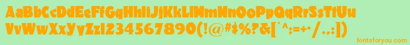 Materhornnf Font – Orange Fonts on Green Background