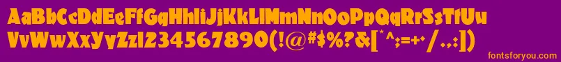 Materhornnf Font – Orange Fonts on Purple Background