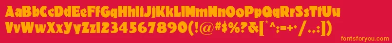 Materhornnf Font – Orange Fonts on Red Background