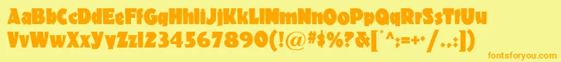 Materhornnf Font – Orange Fonts on Yellow Background