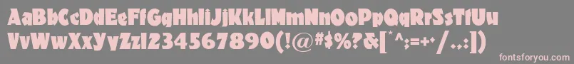 Materhornnf Font – Pink Fonts on Gray Background