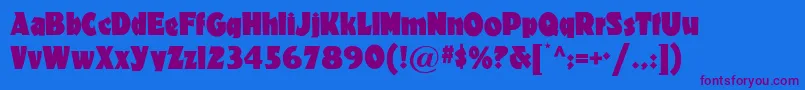 Materhornnf Font – Purple Fonts on Blue Background