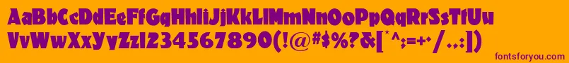 Materhornnf Font – Purple Fonts on Orange Background