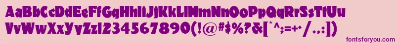 Materhornnf Font – Purple Fonts on Pink Background