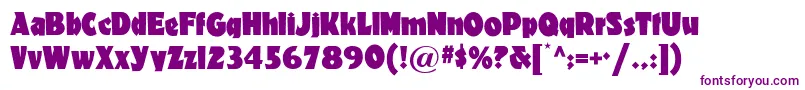 Materhornnf-fontti – violetit fontit valkoisella taustalla