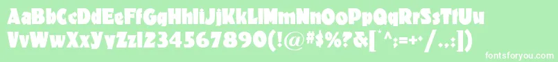フォントMaterhornnf – 緑の背景に白い文字