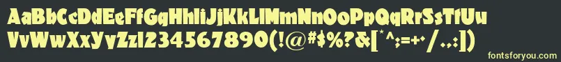 Materhornnf Font – Yellow Fonts on Black Background