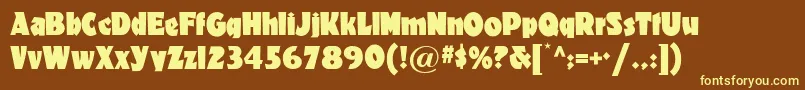 Materhornnf Font – Yellow Fonts on Brown Background