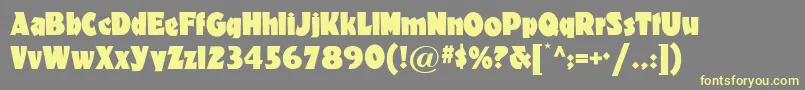 Materhornnf Font – Yellow Fonts on Gray Background