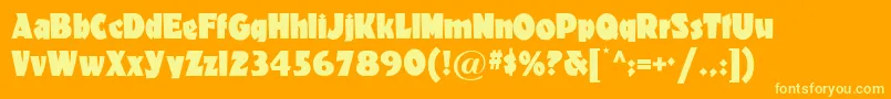 Materhornnf Font – Yellow Fonts on Orange Background
