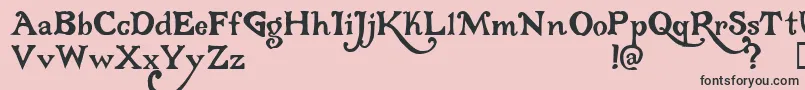 Gloriana Font – Black Fonts on Pink Background