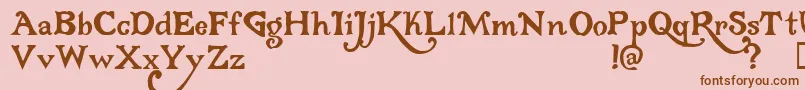 En savoir plus sur la police Gloriana Police Gloriana – polices brunes sur fond rose