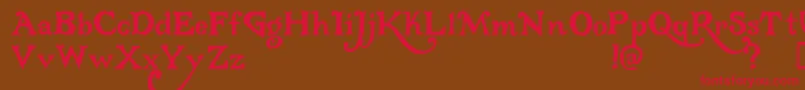 Gloriana Font – Red Fonts on Brown Background