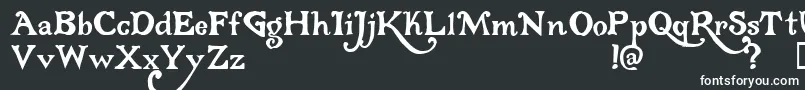 Gloriana Font – White Fonts on Black Background