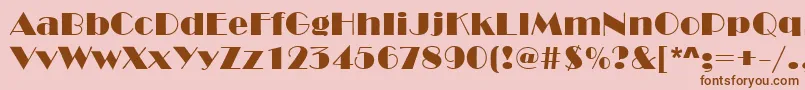 fuente Highwayc – Fuentes Marrones Sobre Fondo Rosa