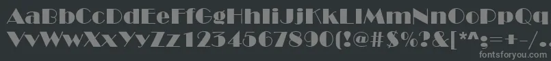 Czcionka Highwayc – szare czcionki na czarnym tle