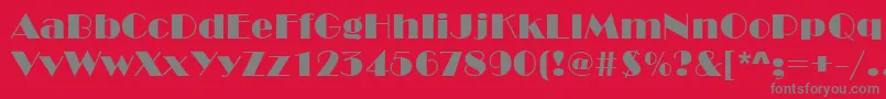 フォントHighwayc – 赤い背景に灰色の文字