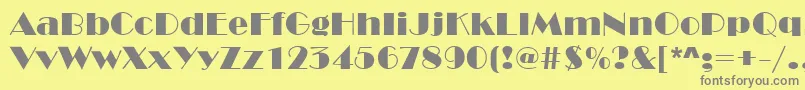 フォントHighwayc – 黄色の背景に灰色の文字