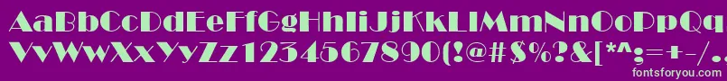 Highwayc Font – Green Fonts on Purple Background