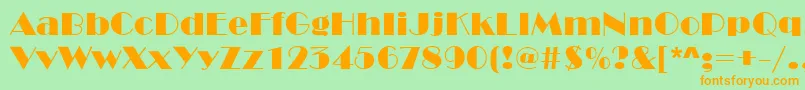 Highwayc Font – Orange Fonts on Green Background
