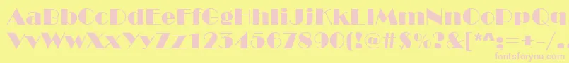 Więcej informacji o czcionce Highwayc Czcionka Highwayc – różowe czcionki na żółtym tle