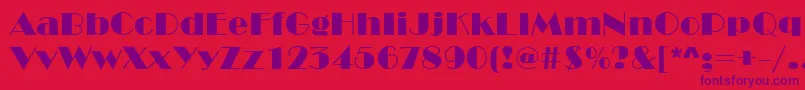 Highwayc Font – Purple Fonts on Red Background