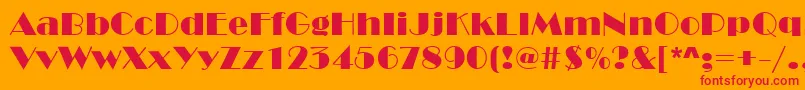 Highwayc Font – Red Fonts on Orange Background